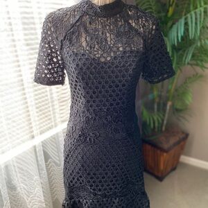 Lumier black lace dress